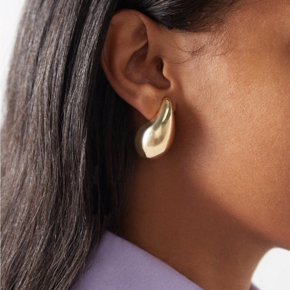 Bottega Veneta Jewelry - Bottega Veneta Small Drop Gold-Plated Earrings